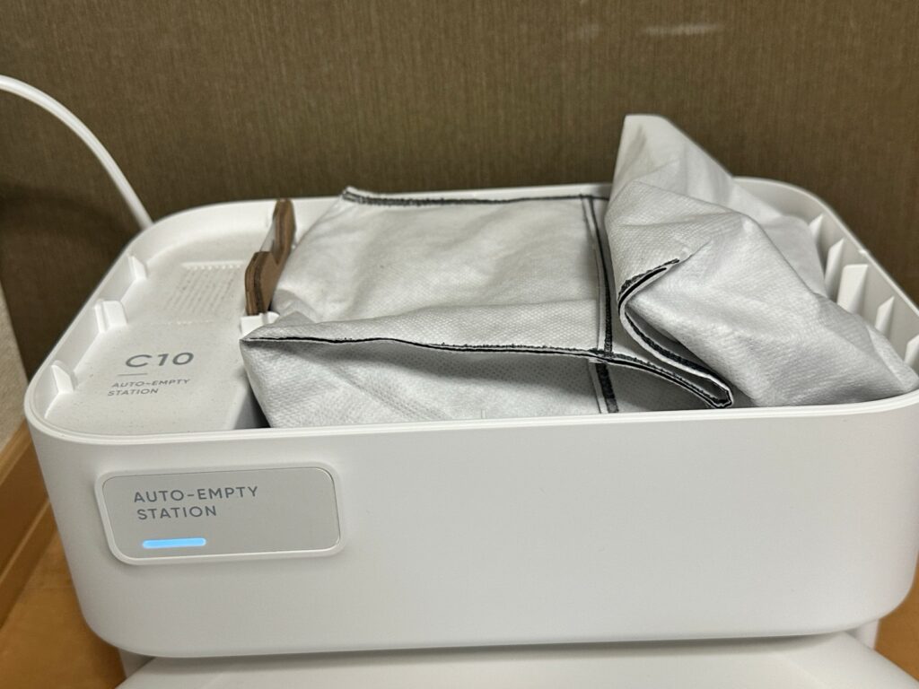 3ヶ月使ったステーションの紙パック。まだまだ余裕あり